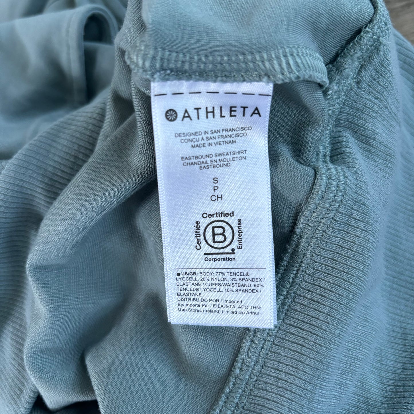 Athletic Top Long Sleeve Crewneck By Athleta In Blue, Size: S