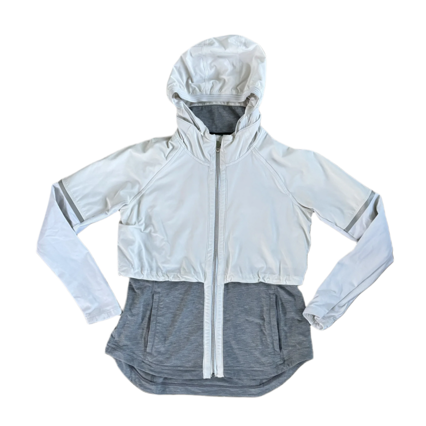 Athletic Jacket By Athleta In Grey, Size: M