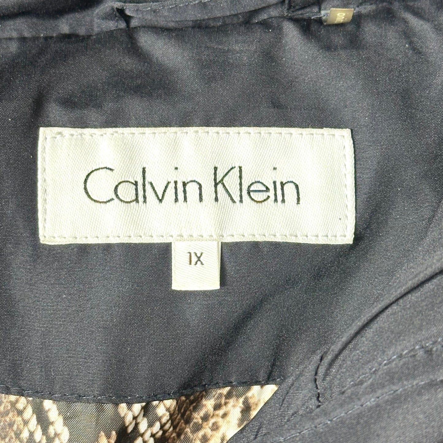 Coat Parka By Calvin Klein In Navy, Size: 1x