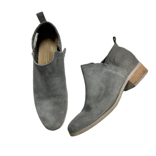 Boots Ankle Flats By Toms In Grey, Size: 9