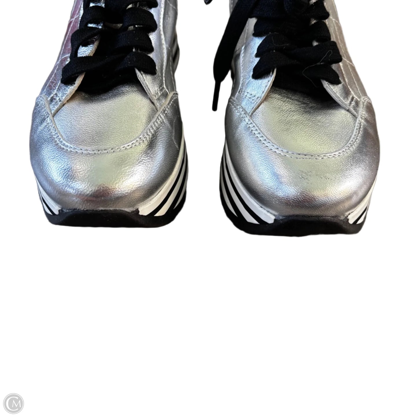 Shoes Sneakers Platform By Steve Madden In Silver, Size: 8