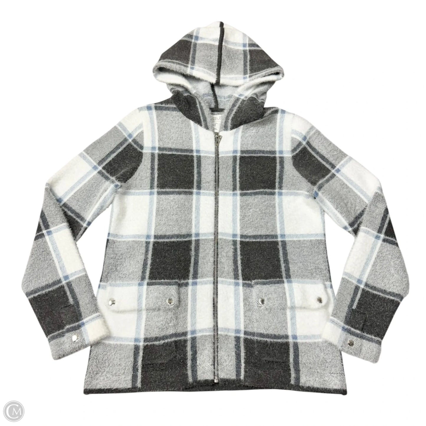 Sweater Cardigan By Rachel Zoe In Plaid Pattern, Size: M