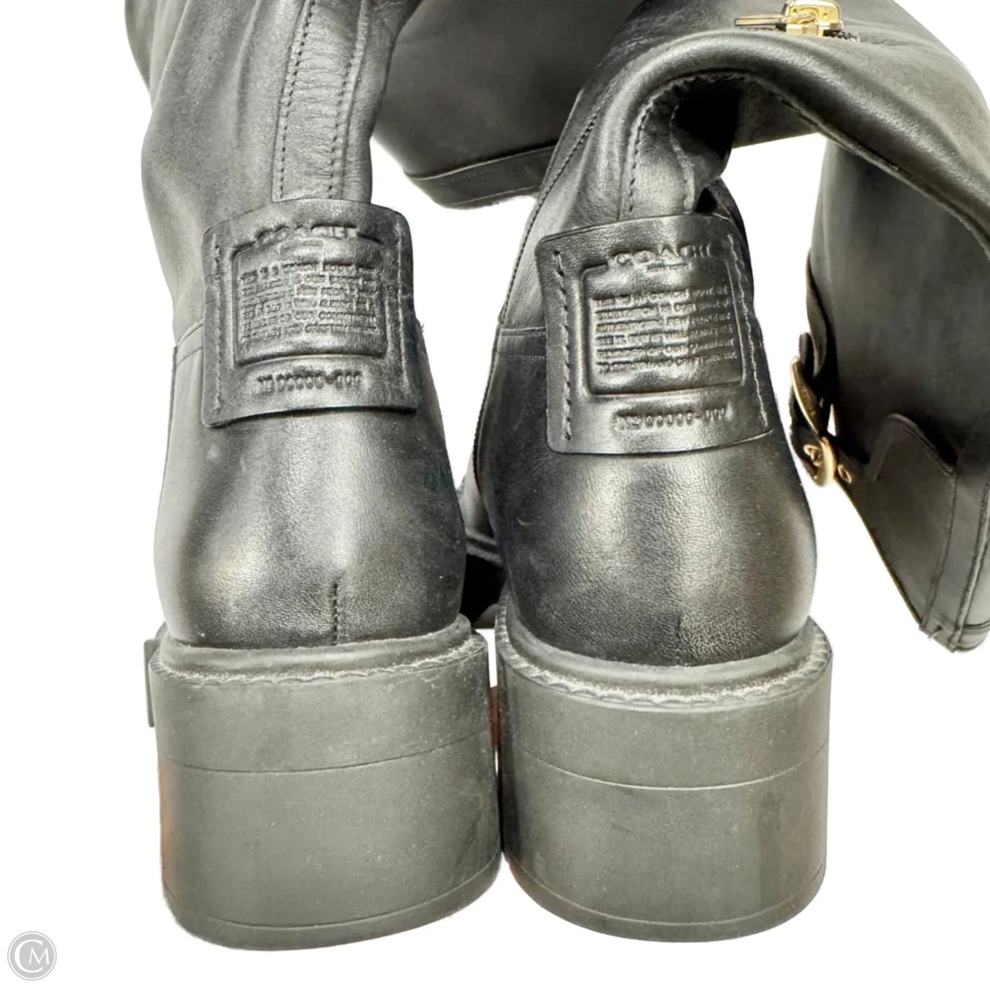 Boots Designer By Coach In Black, Size: 7.5