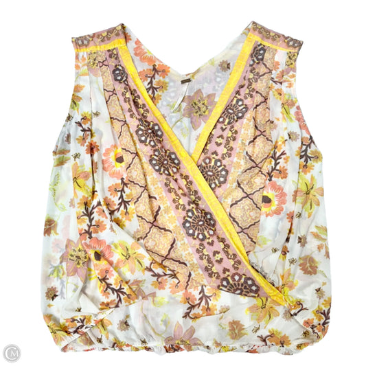 Top Sleeveless By Free People In Floral Print, Size: S