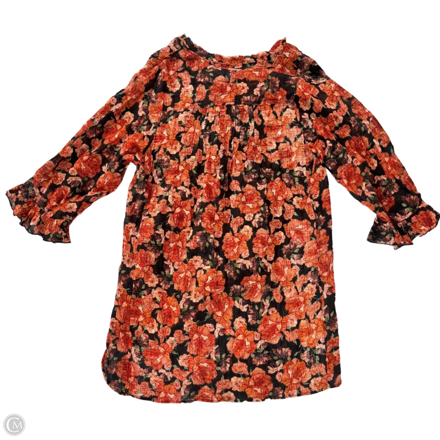 Tunic Long Sleeve By Free People In Floral Print, Size: Xs