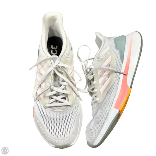 Shoes Athletic By Adidas In Grey & Pink, Size: 8