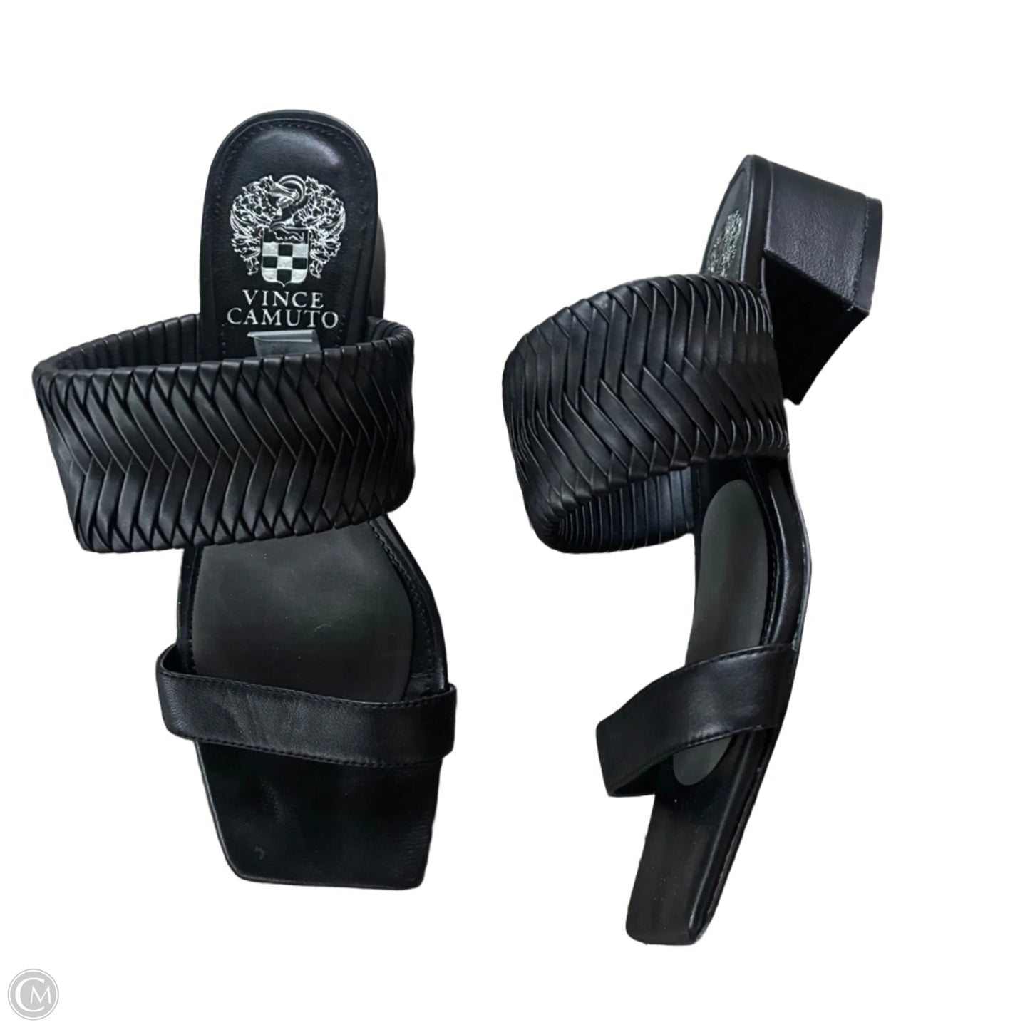 Sandals Heels Block By Vince Camuto In Black, Size: 6.5