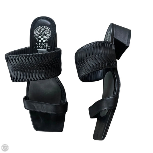 Sandals Heels Block By Vince Camuto In Black, Size: 6.5