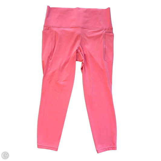Athletic Leggings By Athleta In Pink, Size: L