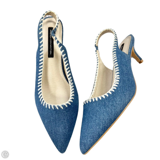 Shoes Heels Kitten By French Connection In Blue Denim, Size: 9