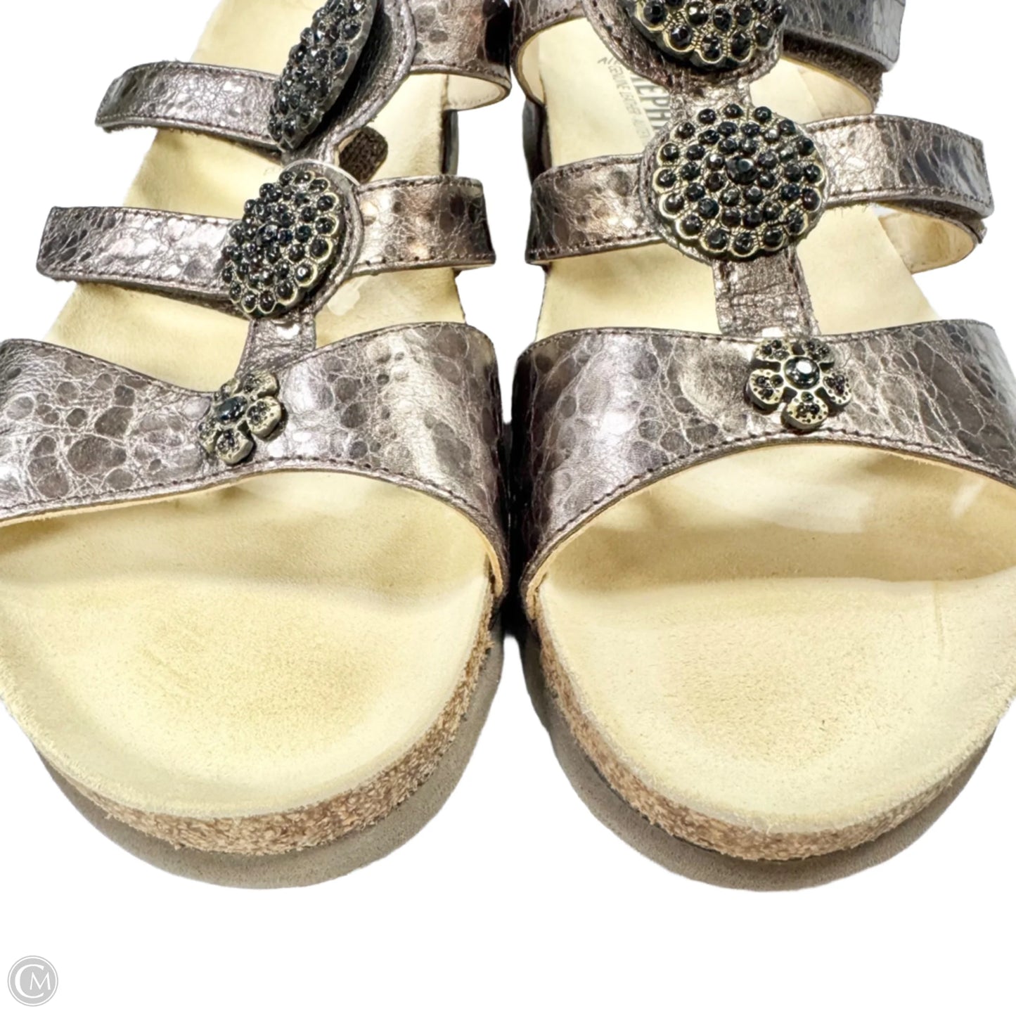 Sandals Heels Wedge By Mephisto In Bronze, Size: 8.5