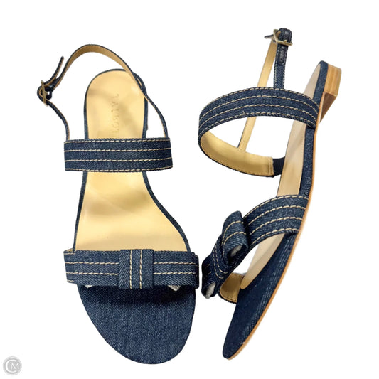 Sandals Flats By Talbots In Blue Denim, Size: 10