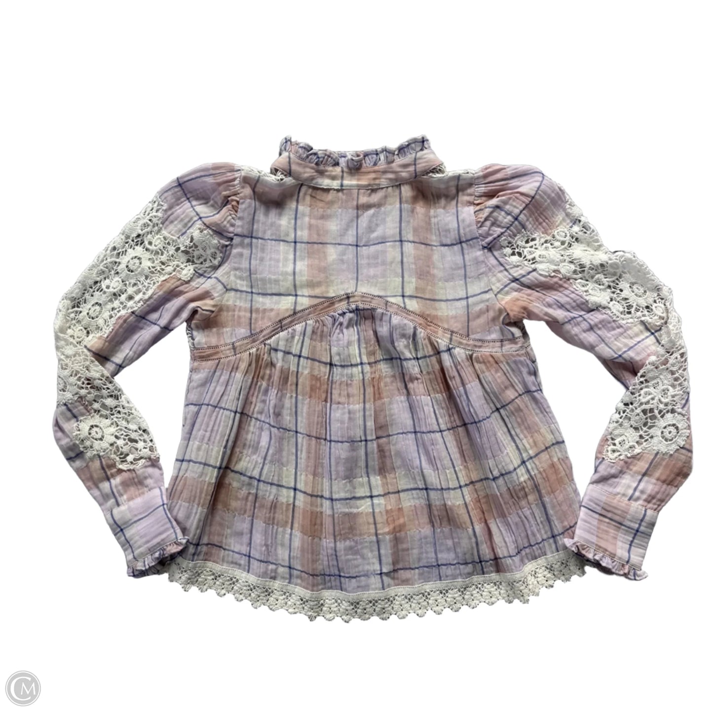Top Long Sleeve By Pilcro In Plaid Pattern, Size: Xs