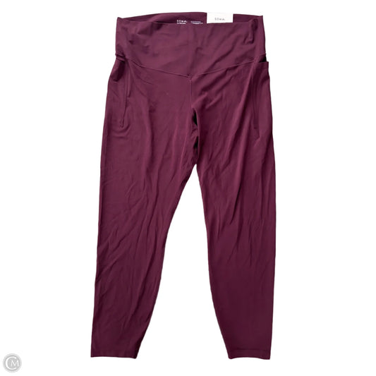 Athletic Leggings By Soma In Maroon, Size: Xl