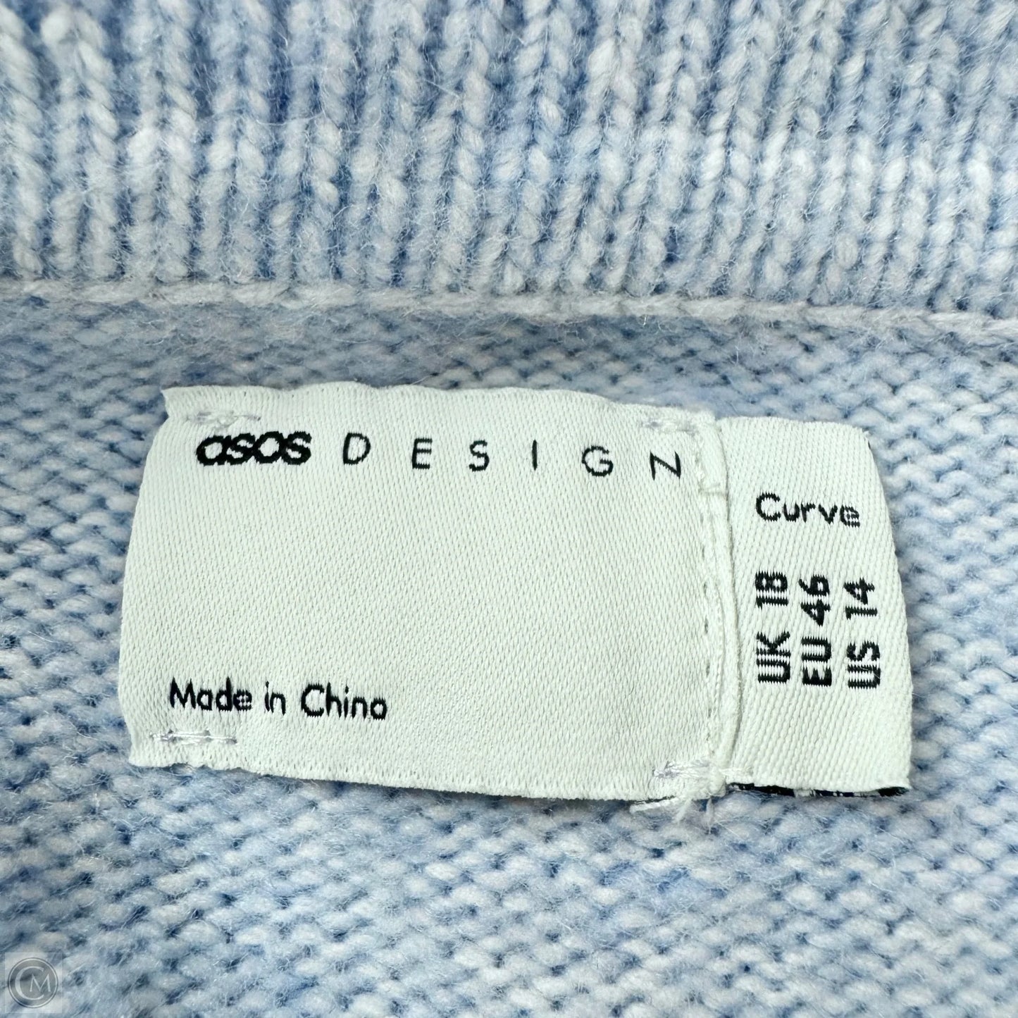 Sweater Cardigan By Asos In Blue, Size: L