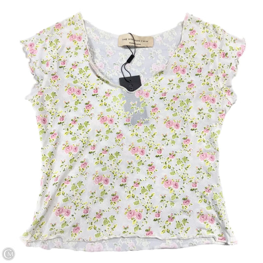 Top Short Sleeve By The Vintage Twin In Floral Print, Size: M