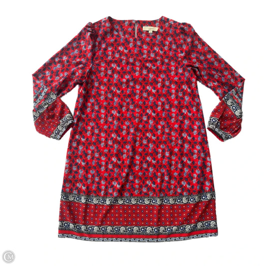 Dress Casual Midi By Loft In Floral Print, Size: M