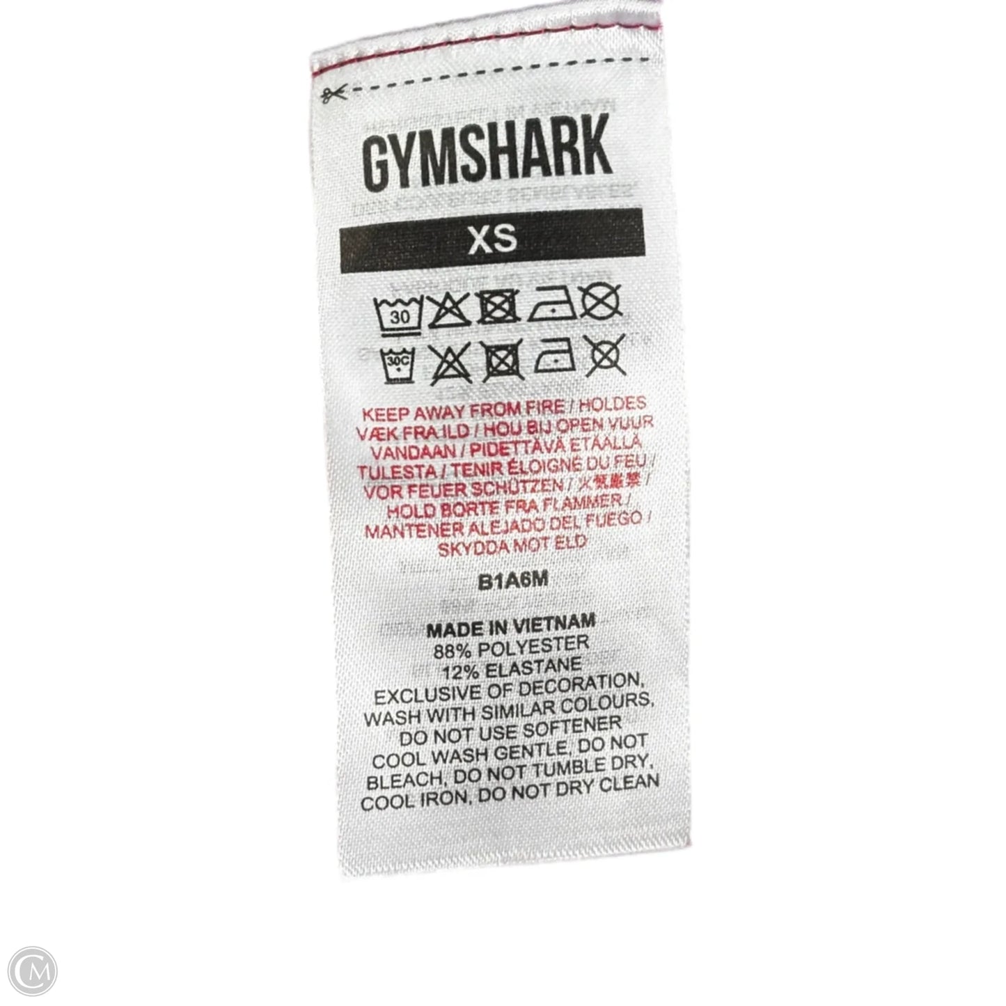 Athletic Bra By Gym Shark In Maroon, Size: Xs