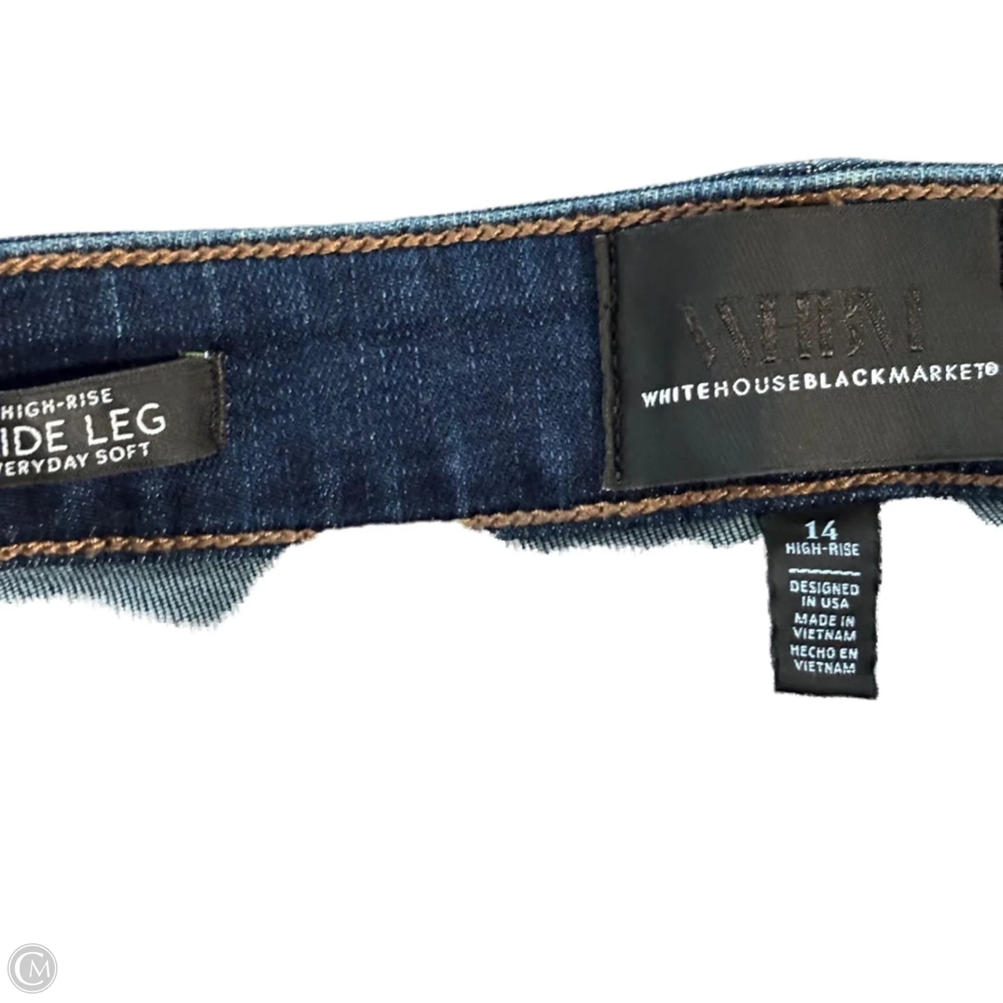 Jeans Wide Leg By White House Black Market In Blue Denim, Size: 14