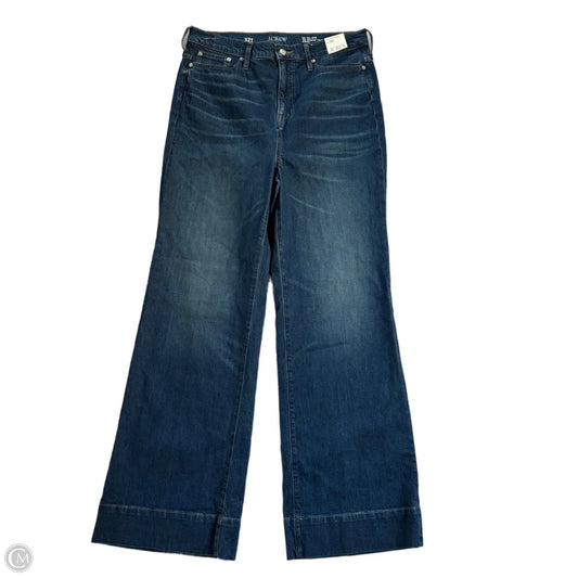 Jeans Wide Leg By J. Crew In Blue Denim, Size: 14l