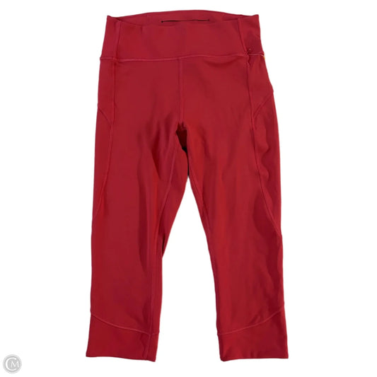 Athletic Leggings Capris By Lululemon In Pink, Size: M