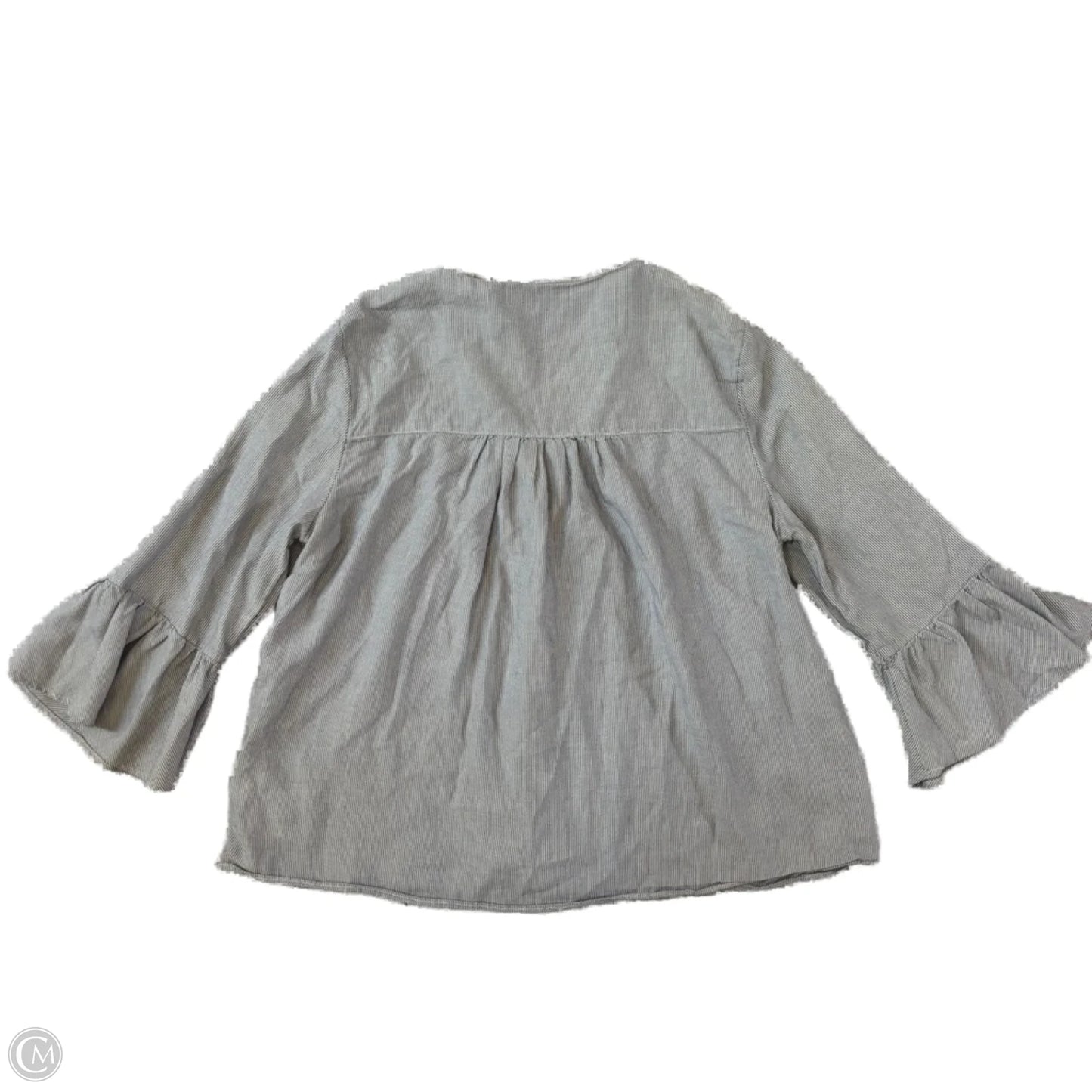 Top 3/4 Sleeve By Madewell In Striped Pattern, Size: S