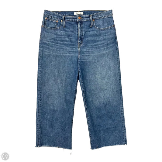 Jeans Wide Leg By Madewell In Blue Denim, Size: 14p