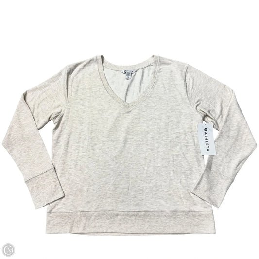 Athletic Sweatshirt Crewneck By Athleta In Beige, Size: Xl