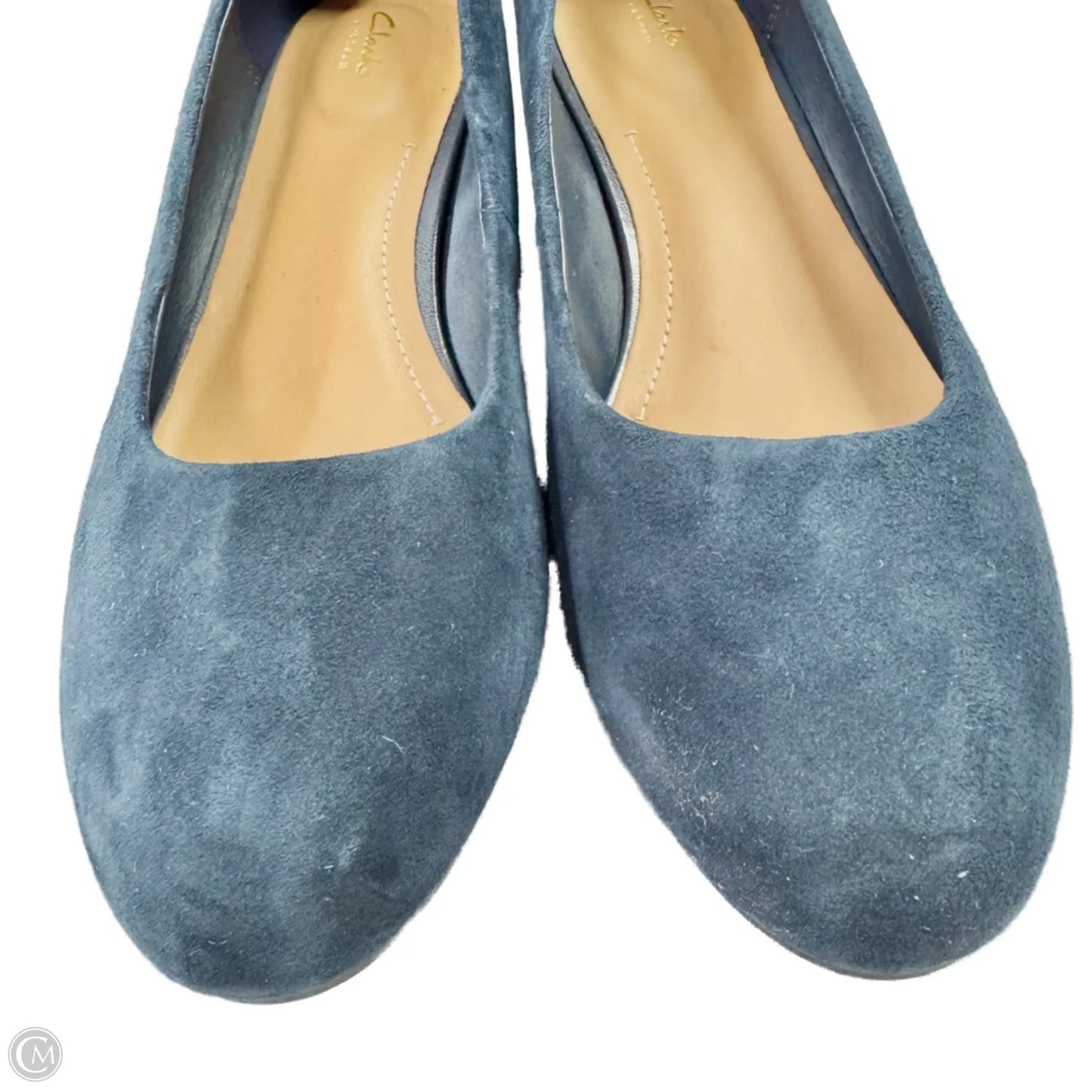 Shoes Heels Wedge By Clarks In Navy, Size: 7.5