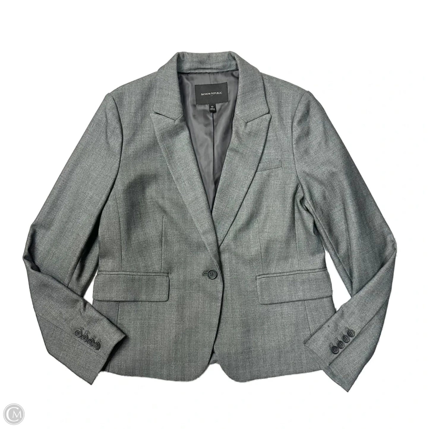 Blazer By Banana Republic In Grey, Size: M