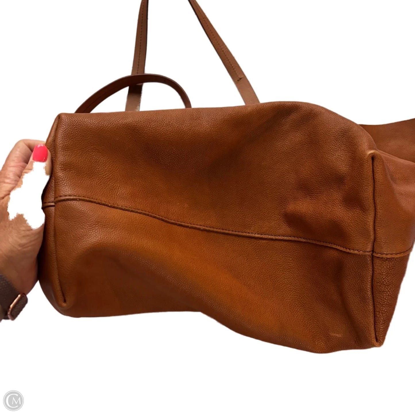 Tote Leather By Mark & Graham, Size: Large