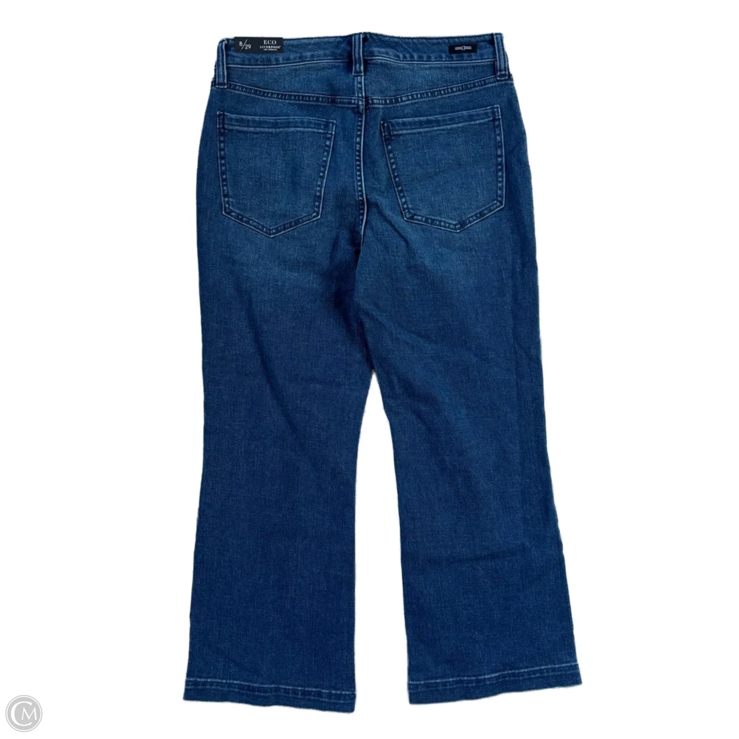 Jeans Flared By Liverpool In Blue Denim, Size: 8