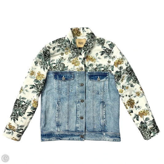 Jacket Denim By Paige In Floral Print, Size: S
