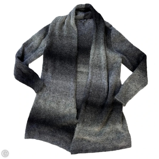 Sweater Cardigan By Eileen Fisher In Black & Grey, Size: M