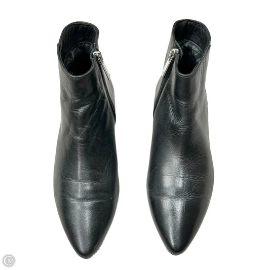 Boots Leather By Aquatalia In Black, Size: 6.5