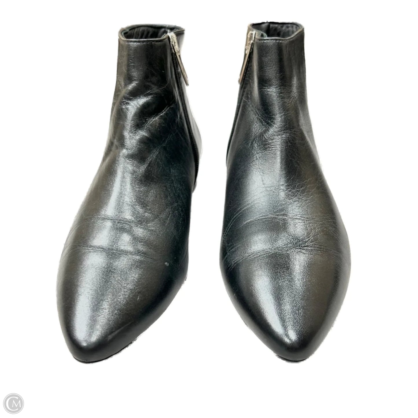 Boots Leather By Aquatalia In Black, Size: 6.5