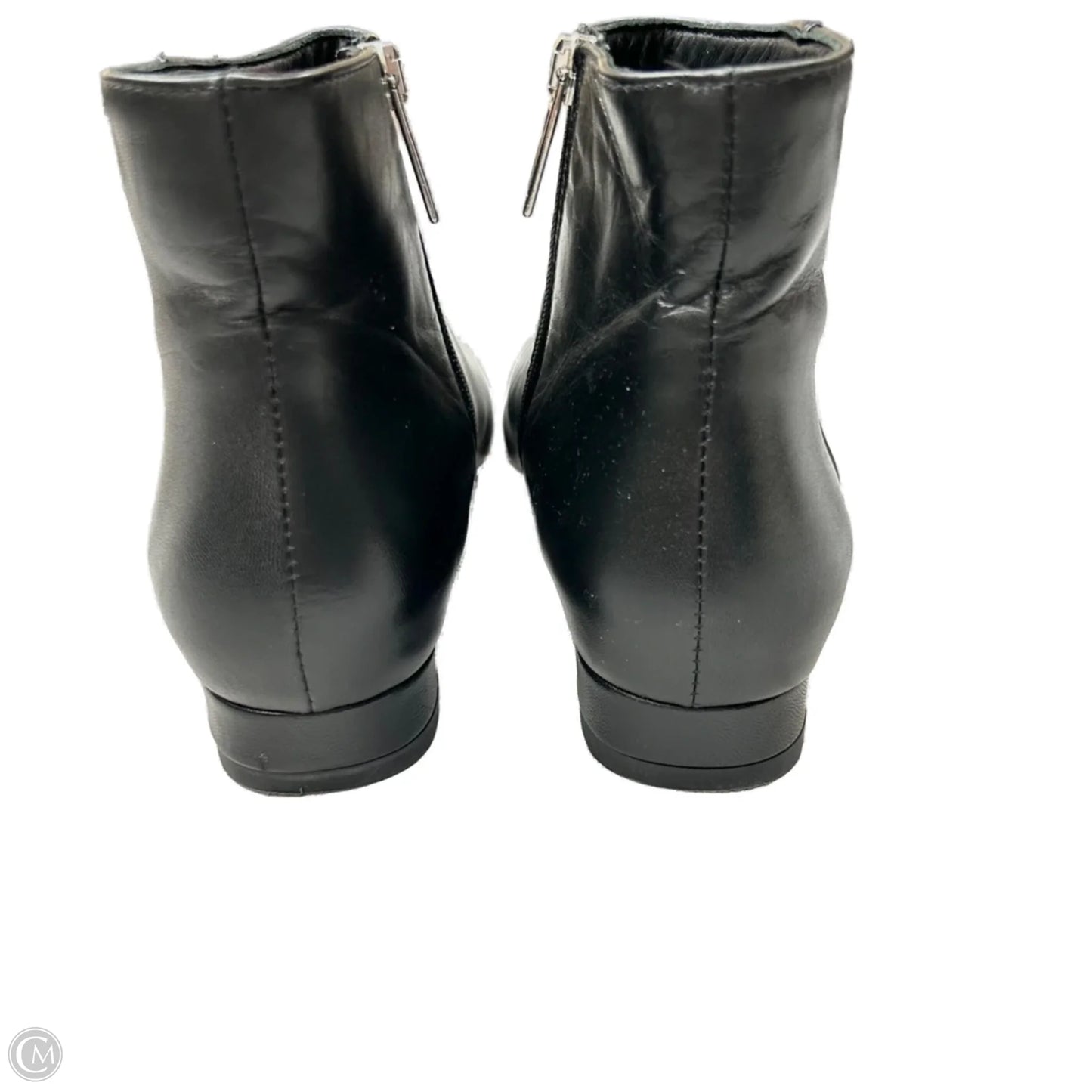 Boots Leather By Aquatalia In Black, Size: 6.5