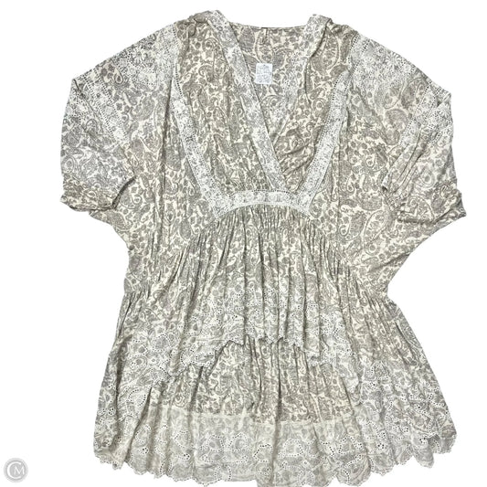Tunic Short Sleeve By Free People In Paisley Print, Size: L