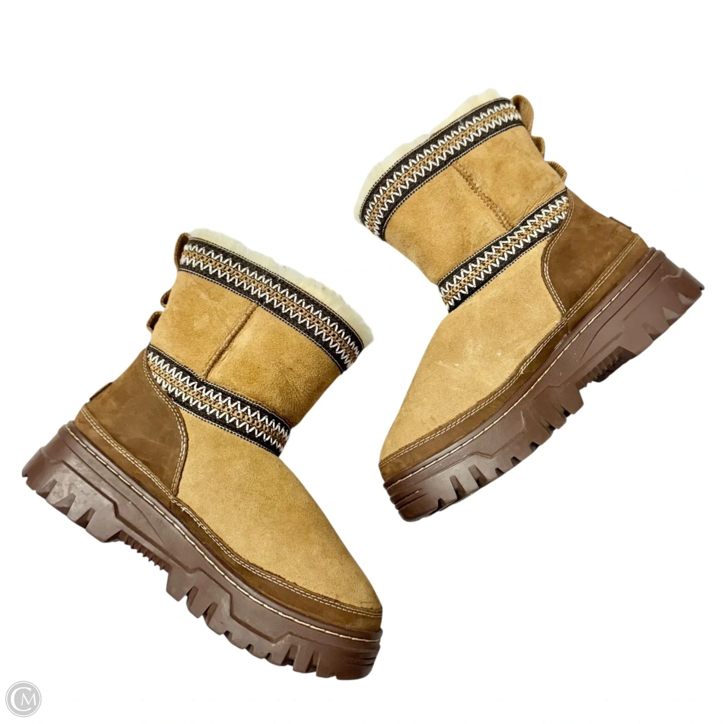 Boots Designer By Ugg In Brown, Size: 8