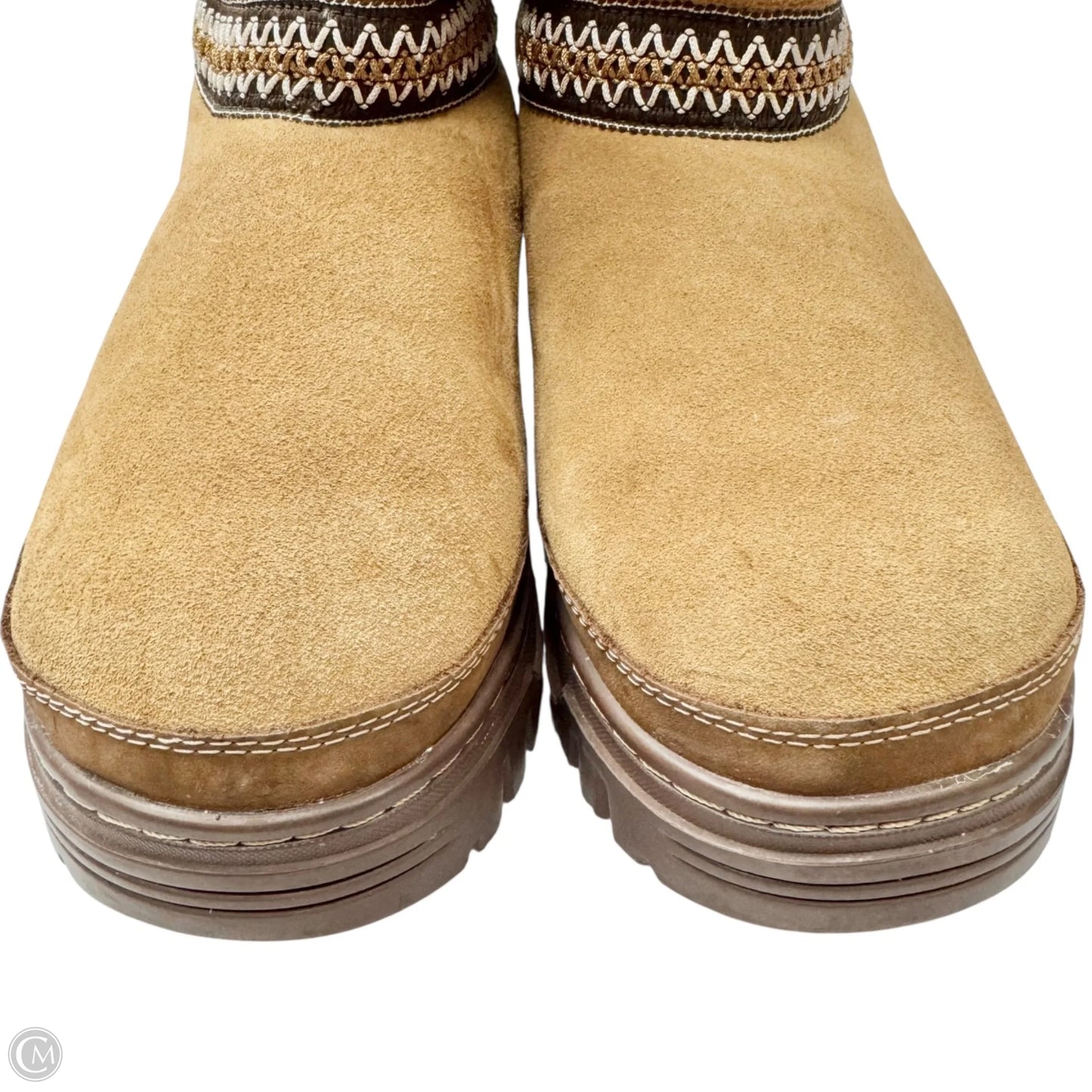 Boots Designer By Ugg In Brown, Size: 8