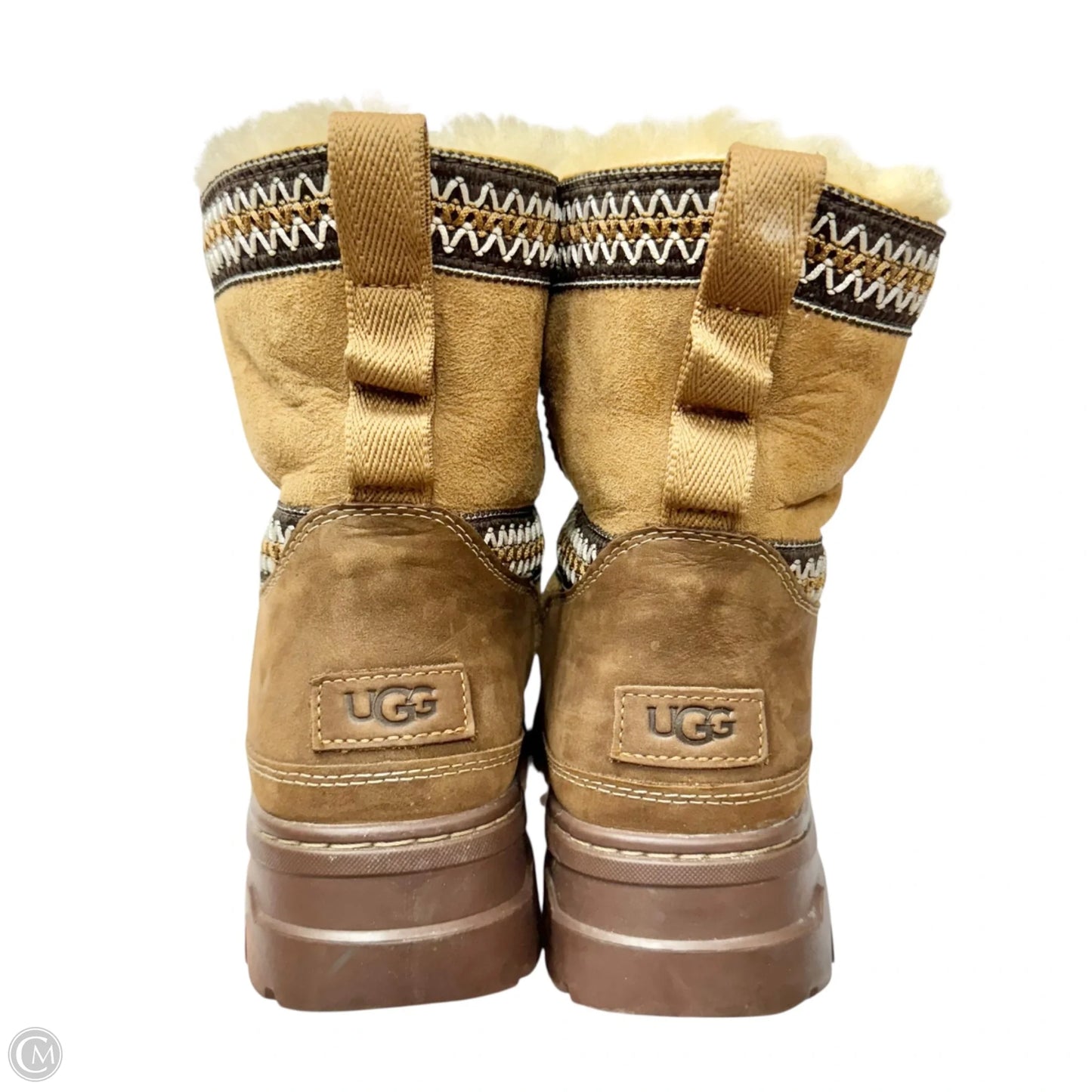 Boots Designer By Ugg In Brown, Size: 8