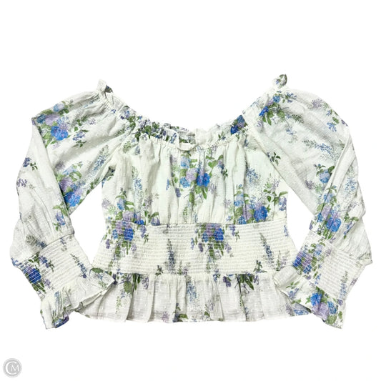Top Long Sleeve By Loveshackfancy In Floral Print, Size: L