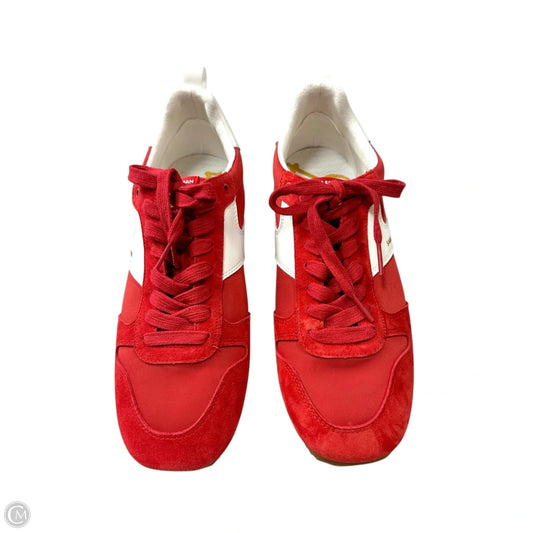 Shoes Sneakers By Sam Edelman In Red & White, Size: 9