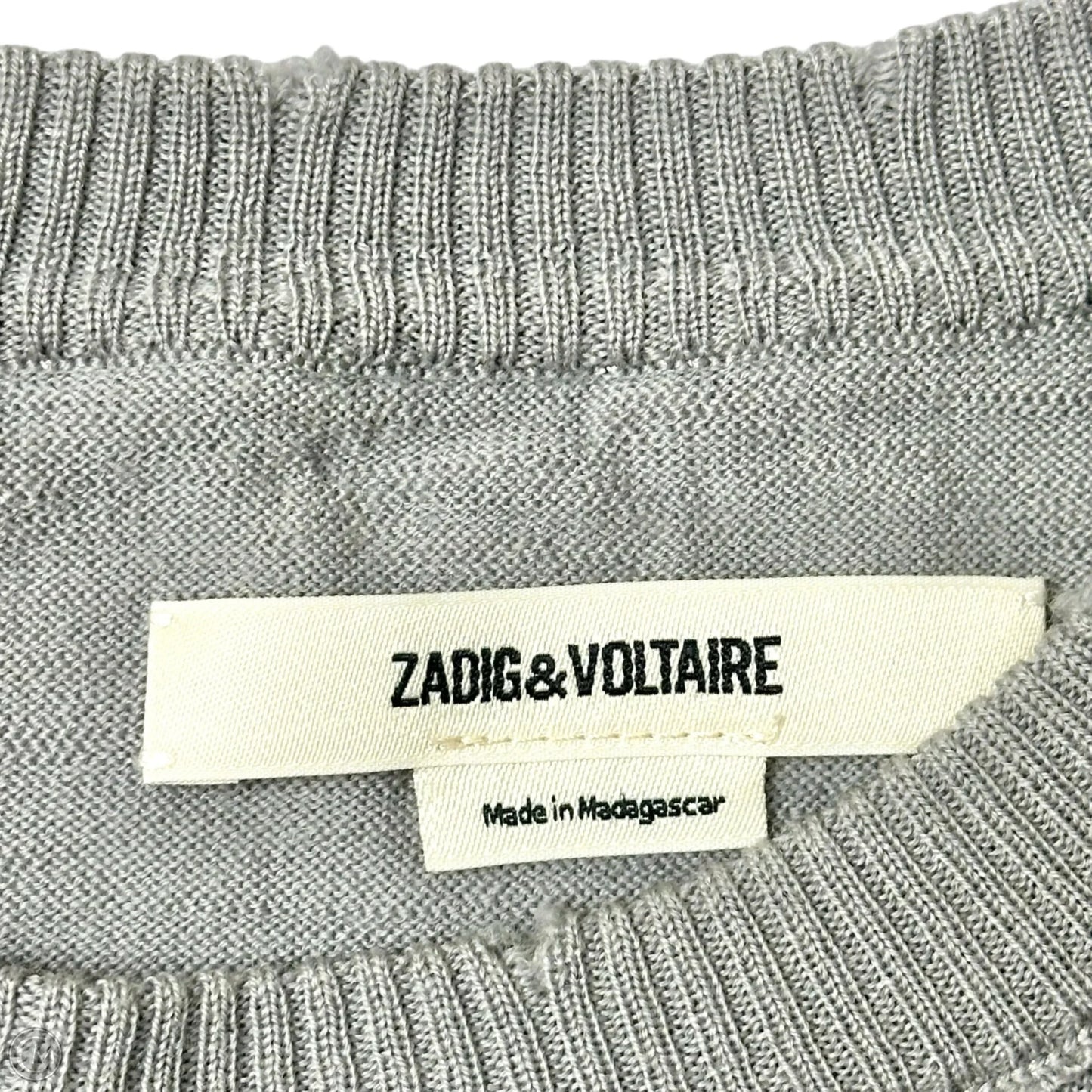 Top Long Sleeve By Zadig And Voltaire In Grey, Size: M