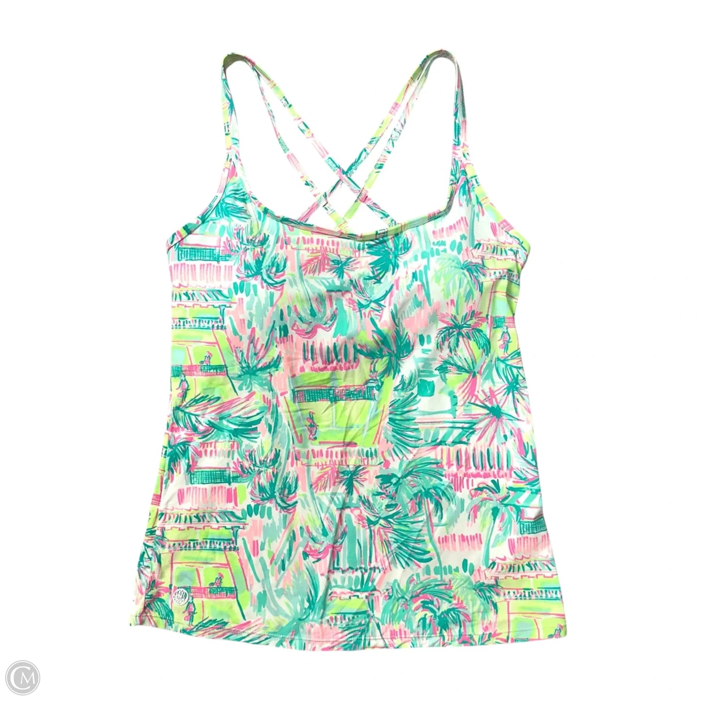 Tank Top Designer By Lilly Pulitzer In Blue & Pink, Size: M