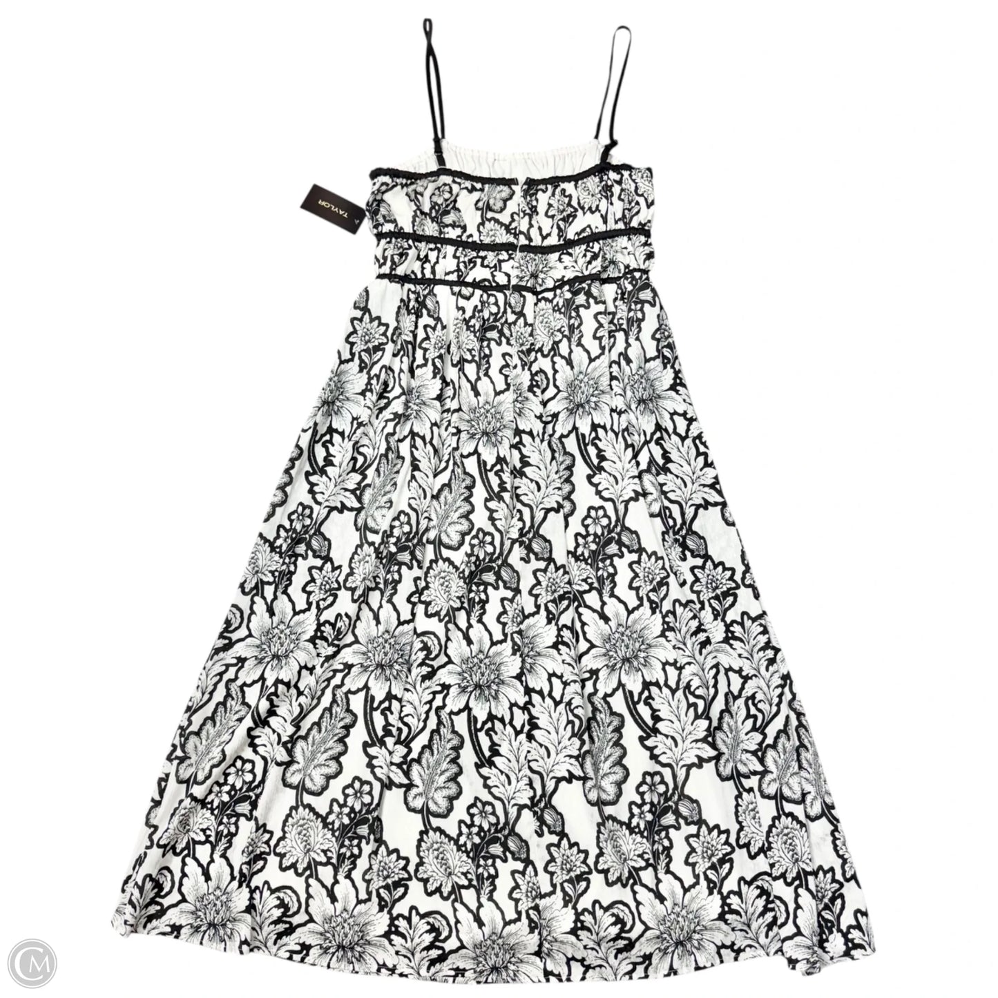 Dress Casual Midi By Taylor In Black & White, Size: Xl