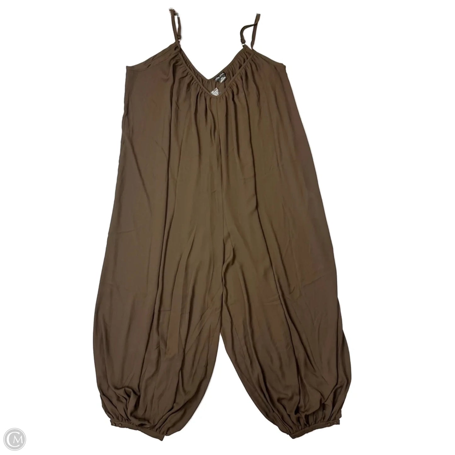 Jumpsuit By City Chic In Brown, Size: 1x