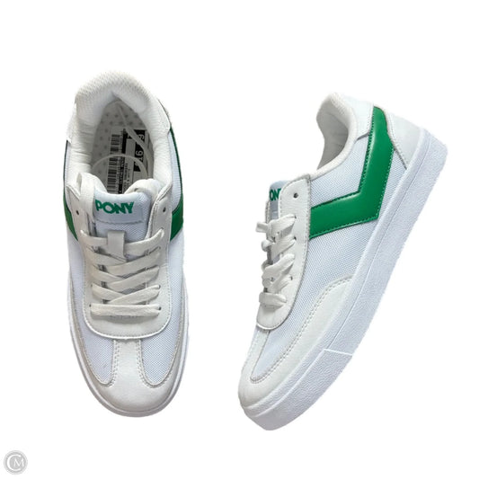 Shoes Sneakers By Pony In Green & White, Size: 7