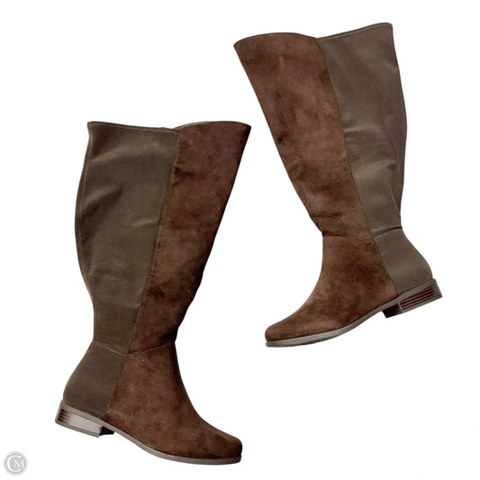 Boots Knee Flats By Lane Bryant In Brown, Size: 10