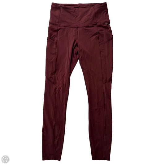 Athletic Leggings By Lululemon In Maroon, Size: S